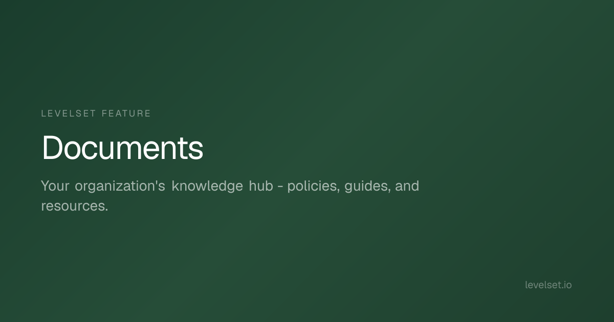 Documents | Levelset