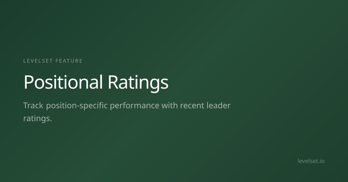 Positional Ratings | Levelset